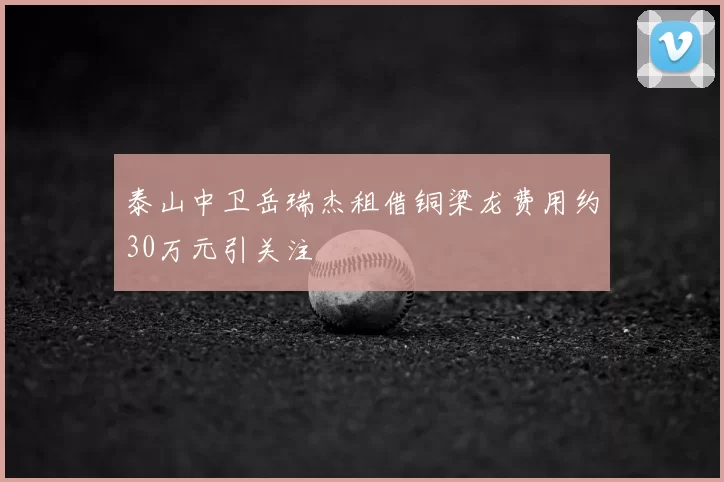 泰山中卫岳瑞杰租借铜梁龙费用约30万元引关注
