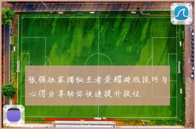 张强独家揭秘王者荣耀游戏技巧与心得分享助你快速提升段位